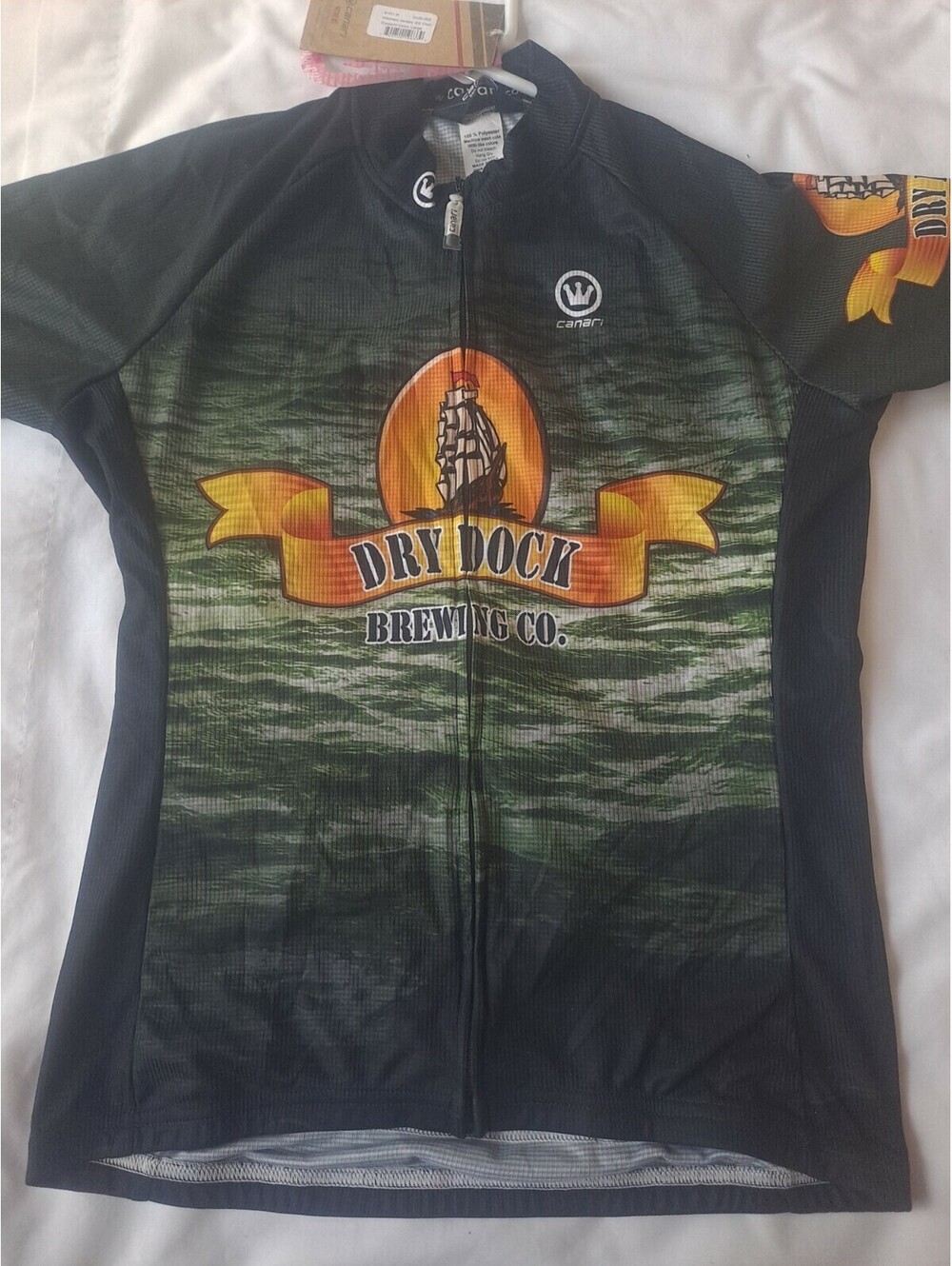 CANARI Cycle JERSEY Women Size LARGE Poly BIKE Bicycle HOP ABOMINATION ALE NWT